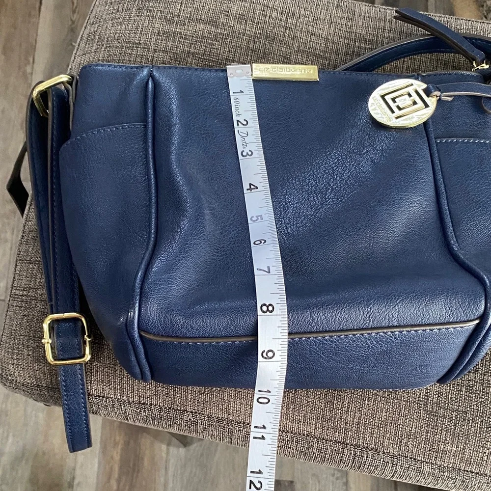 Liz Claiborne Blue Crossbody Bag with Gold Accents